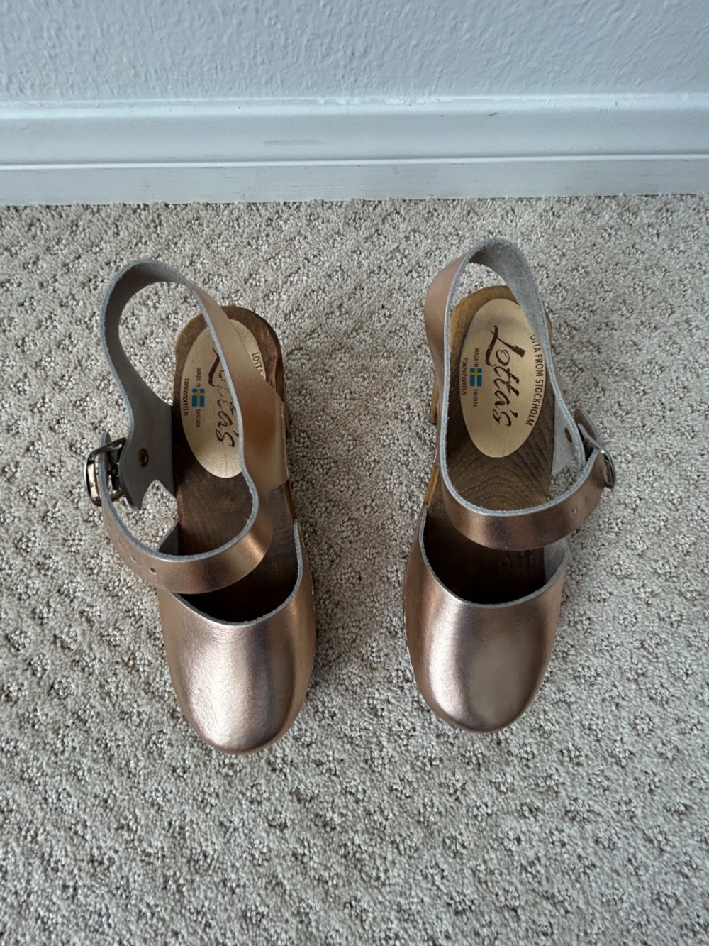 Lotta from Stockholm pink low wood clog sz 38 - Picture 4 of 6